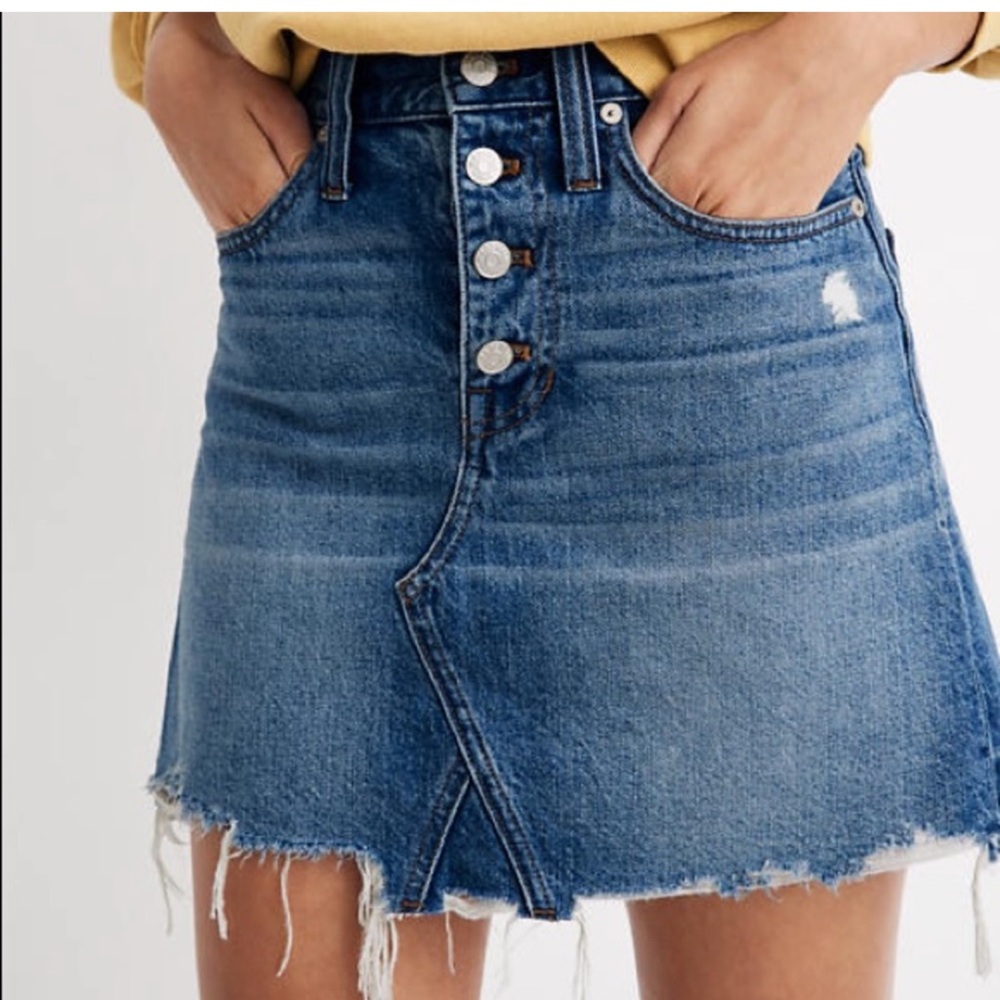 Madewell size 25 rigid a line skirt - Picture 3 of 7